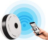 DrPhone MicroPano - Mini Camera Met 360° Panoramisch Zicht – Twee Weg Audio - Cloud- en SD-kaart Opslag – Bewegingsdetectie - Wit