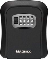 Coffre-fort à clés Magnico ® pour l'intérieur et l'extérieur - Zwart - Serrure à combinaison - Acier inoxydable - Instructions de montage avec vis - Boîte à clés - Coffre-fort