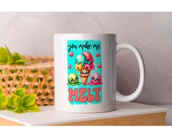 Mok You Make me Melt - Cute - funny - CoupleGifts - GiftForCouple - LoveGift - ValentinesGift - CadeauVoorKoppels - ValentijnsCadeau - PerfectCadeau