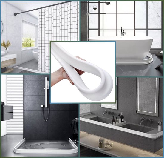 Aica Model 1 Douchestrip Eén Strips 90 Cm-Geschikt Voor 5-6 Mm Glas Transparant Pvc Waterdicht Flexibele Vin 23 Mm Breed Op Maat Te Snijden