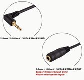 3,5mm Jack haaks (m) - 2,5mm Jack (v) adapter - 0,15 meter