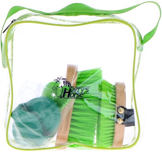 Kit De Toilettage Pour Chevaux Horze 7 Pièces - Coffret Bois Avec Sac Fourre-tout Nylon