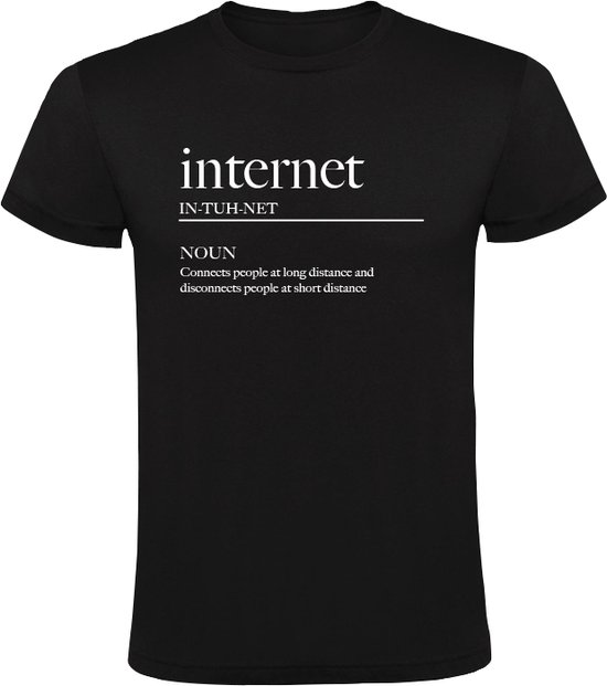 Internet Dictionary Heren T-shirt - nerd - ict - programmeur - technologie - engels - grappig - connected