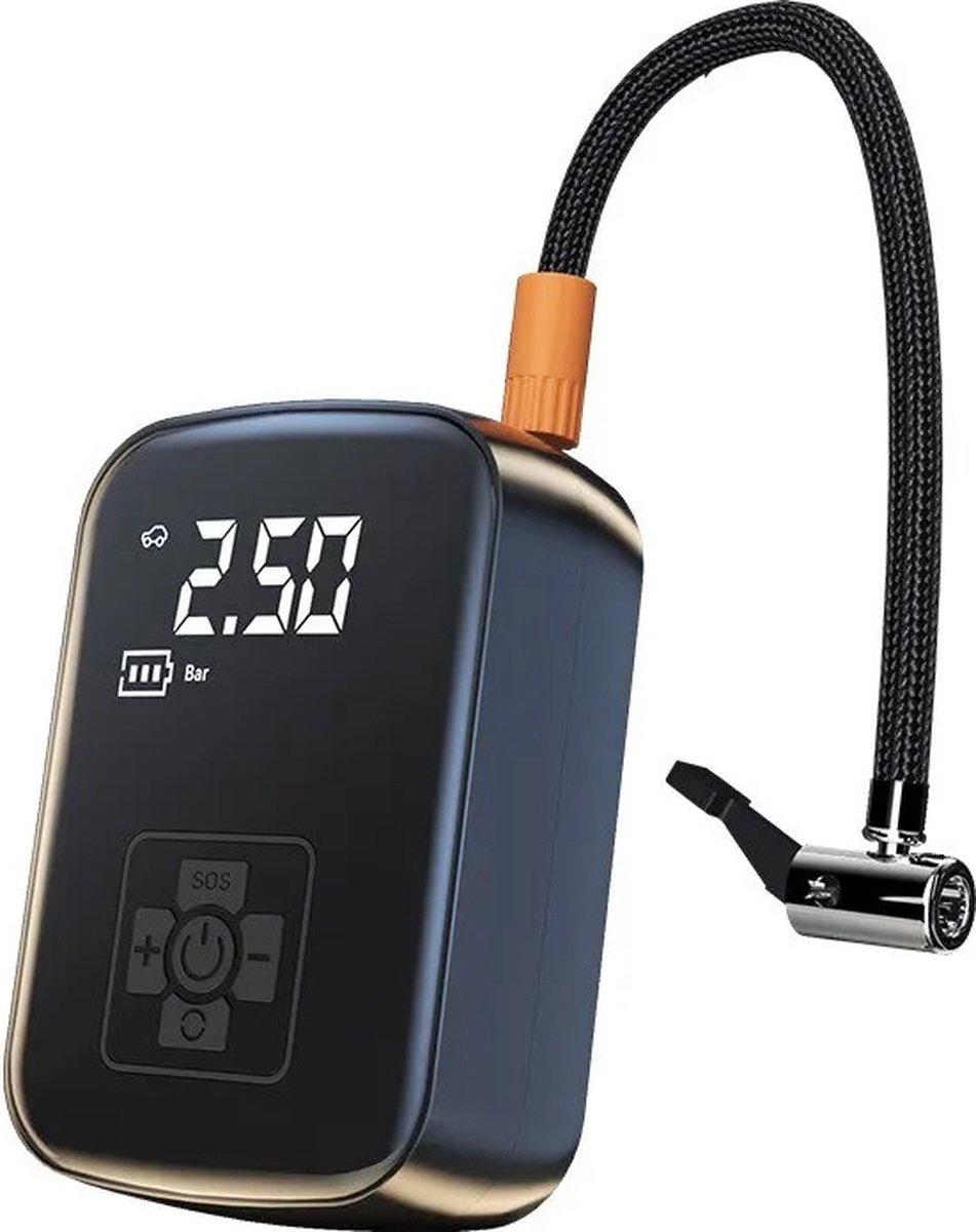 Whoopr Draadloze Luchtcompressor Mini Compressor Draagbare Compressor Elektrische Fietspomp Bandenpomp Motor Ballenpomp Oplaadbaar met usb