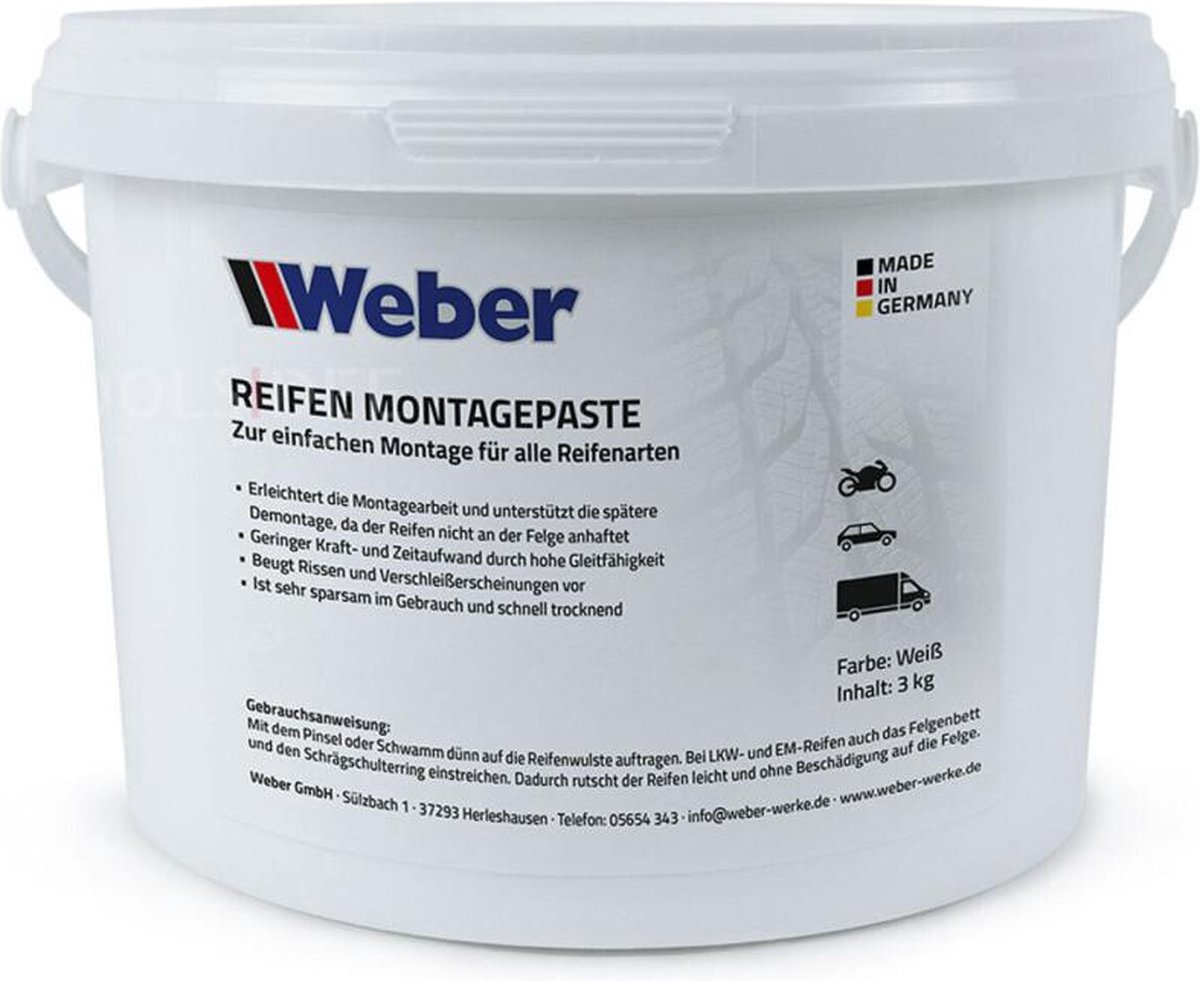 Weber bandenmontagepasta wit 3 kg