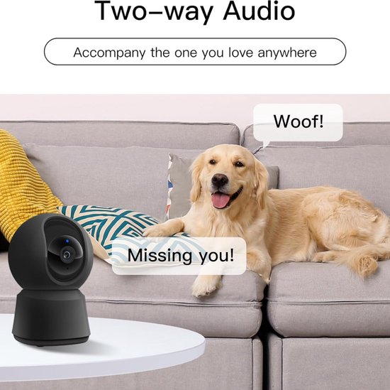 Hondencamera - Honden Camera - Huisdiercamera - Indoor Camera - Huisdier Camera - Petcam - Camerabewaking - Beveiligingscamera - Beveiligingscamera voor binnen - Beveiligingscamera binnen - Bewakingscamera - Bewakingscamera voor binnen van Hondencamera — afbeelding 4