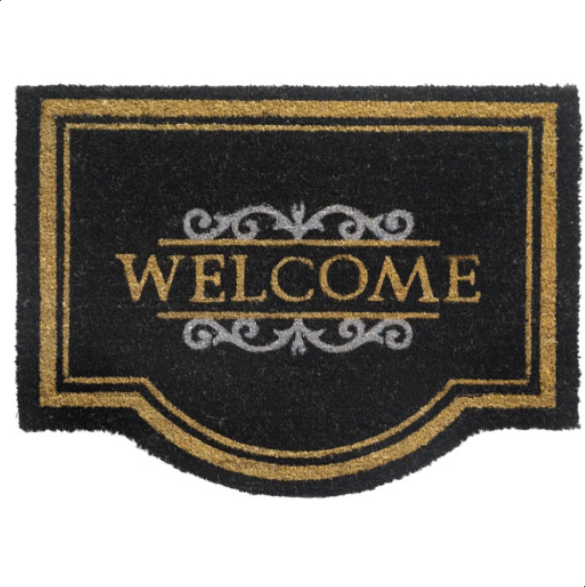 Deurmat Welcome 60 x 80 cm - Kokosmat - Zwart