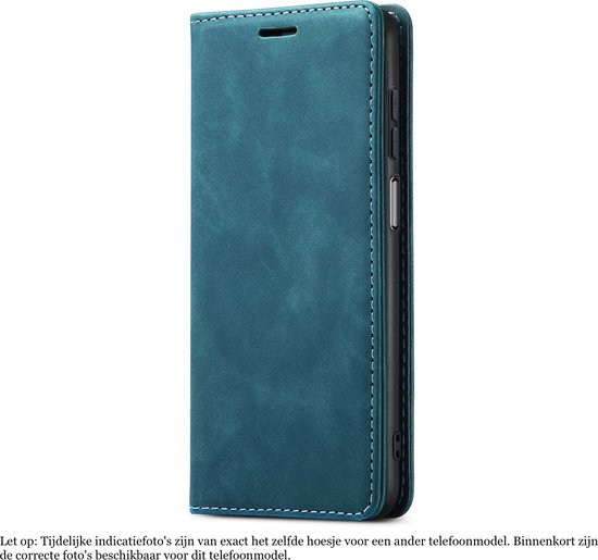 Étui adapté pour Xiaomi Poco F6 - Book Case Cuir Slimline Blauw
