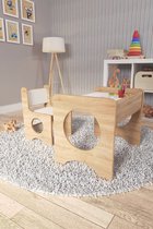 Kindertafel en Stoeltjes - Speeltafel - Kindertafel met Stoeltjes - Kinderbureau - Montessori Kindertafel