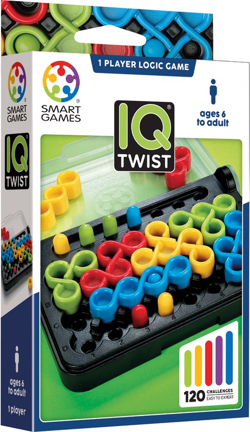 SmartGames – IQ Twist – Compacte denkpuzzel – 120 opdrachten