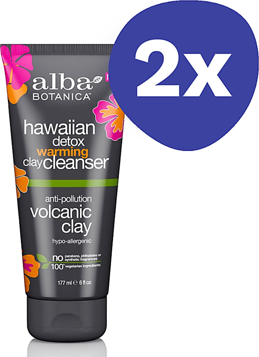 Goedkoopste Alba Botanica Hawaiian Detox Warming Clay Cleanser (2x 177ml