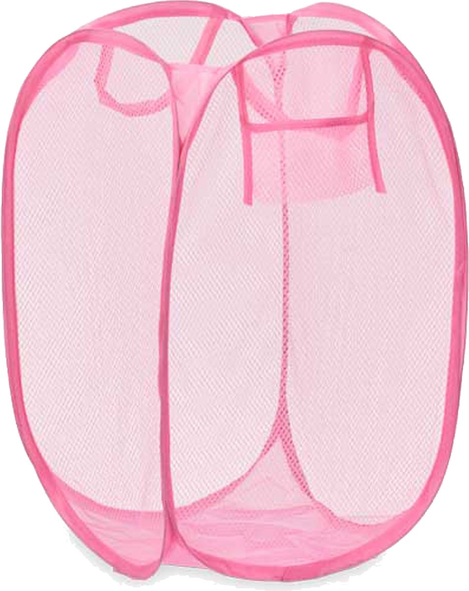 Goedkoopste Kipit Wasmand flexibel/opvouwbaar - roze - kunststof - 33 x 33 x 58 cm - 60 liter