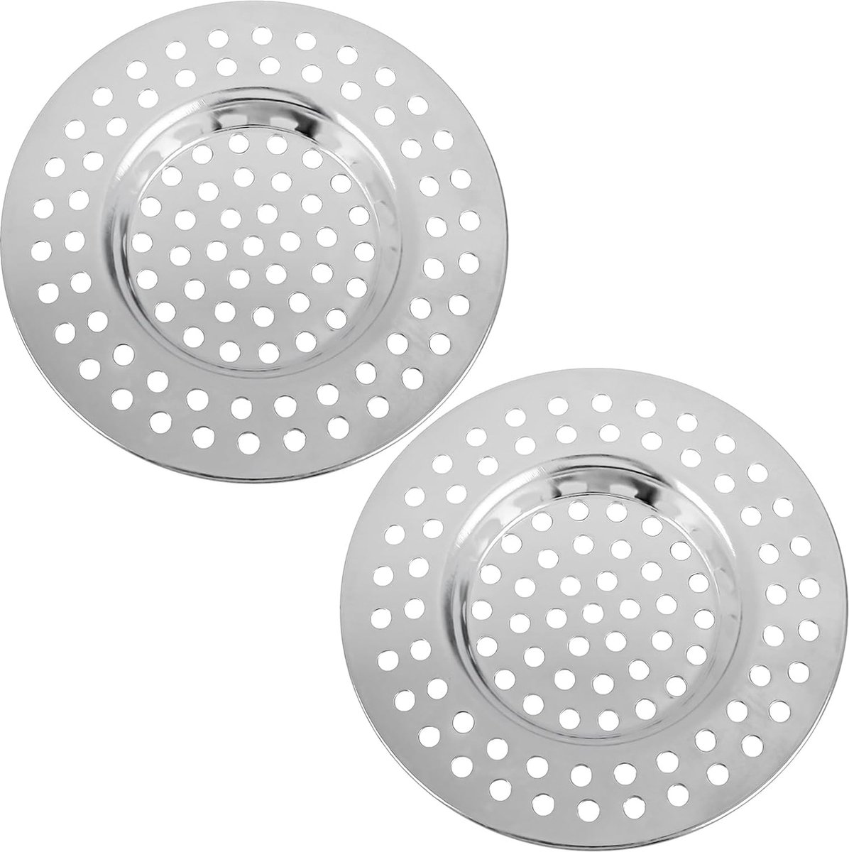 2 stuks gootsteenzeef roestvrij staal douche afvoer covers filter gootsteen zeef gat zeef bad afvoer beschermer haar catcher stop zeef plug val filter voor badkamer keuken douche