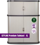Cityline Tuinopberger XL - Luxe tuinkast met schuifdeuren - 90 x 120 x 55 cm - Waterdichte tuinkast - Gemakkelijk te monteren - Luxe afwerking