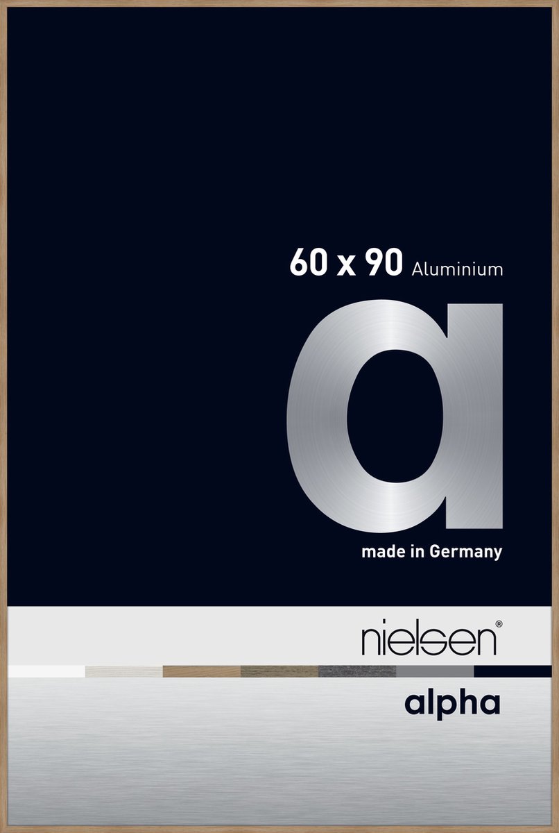 Nielsen Alpha Aluminium Wissellijst Oak 60x90cm Lichteiken