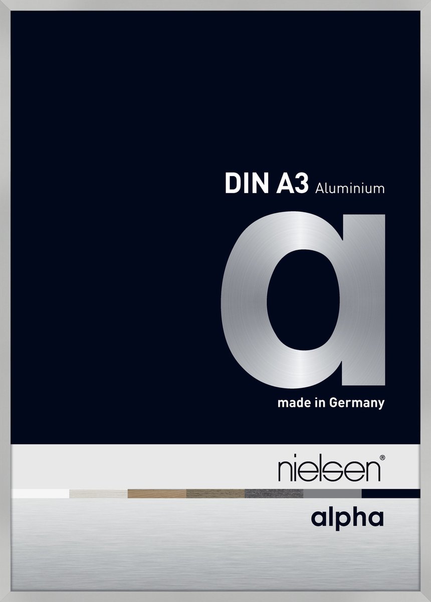Nielsen Alpha Aluminium Wissellijst Frosted Silver 29,7x42cm (A3) Aluminium-zilver