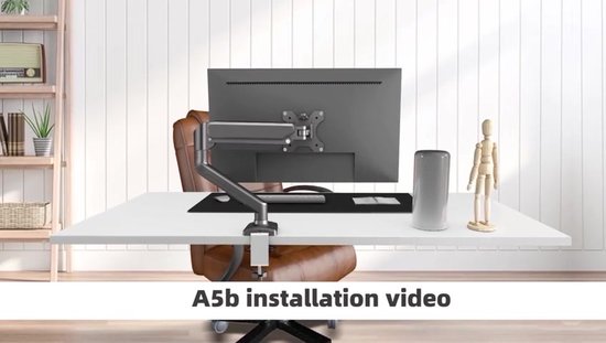 VESA monitor beugel voor 1 scherm - Bureau - Gasveer Monitorbeugel - VESA 75x75 - VESA 100x100- Monitor Arm 10-40 Inch - Full Motion voor op Kantoor en Thuis - Zwart