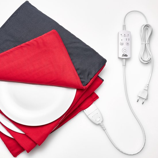 Solis Turbo Heat Bordenwarmer - Snel Opgewarmd - Betere Smaken - Gemakkelijk Wasbaar - Timerfunctie - Rood/Antraciet — afbeelding 2