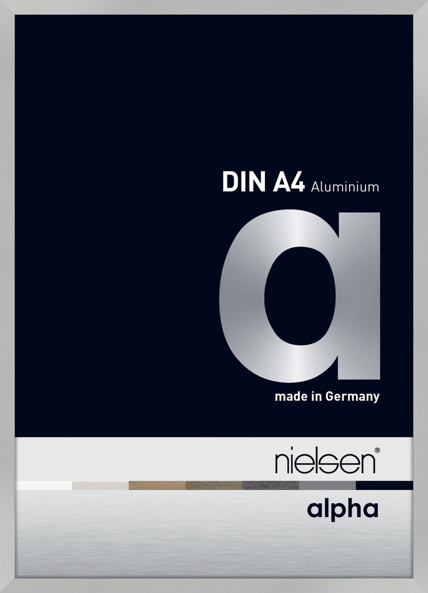 Nielsen Alpha Aluminium Fotolijst Frosted Silver 21x29,7cm (A4) Aluminium-zilver