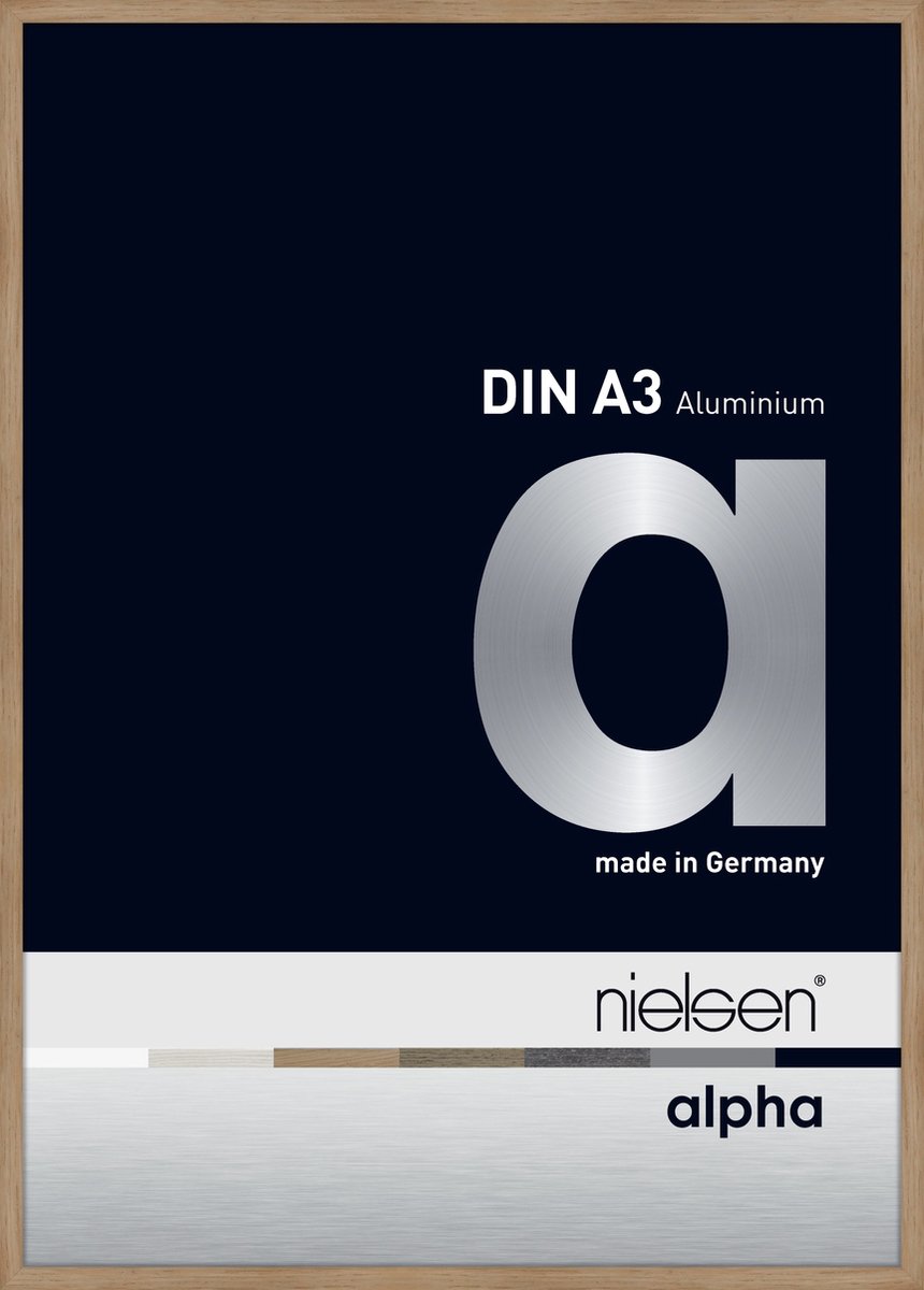 Nielsen Alpha Aluminium Wissellijst Oak 29,7x42cm (A3) Lichteiken