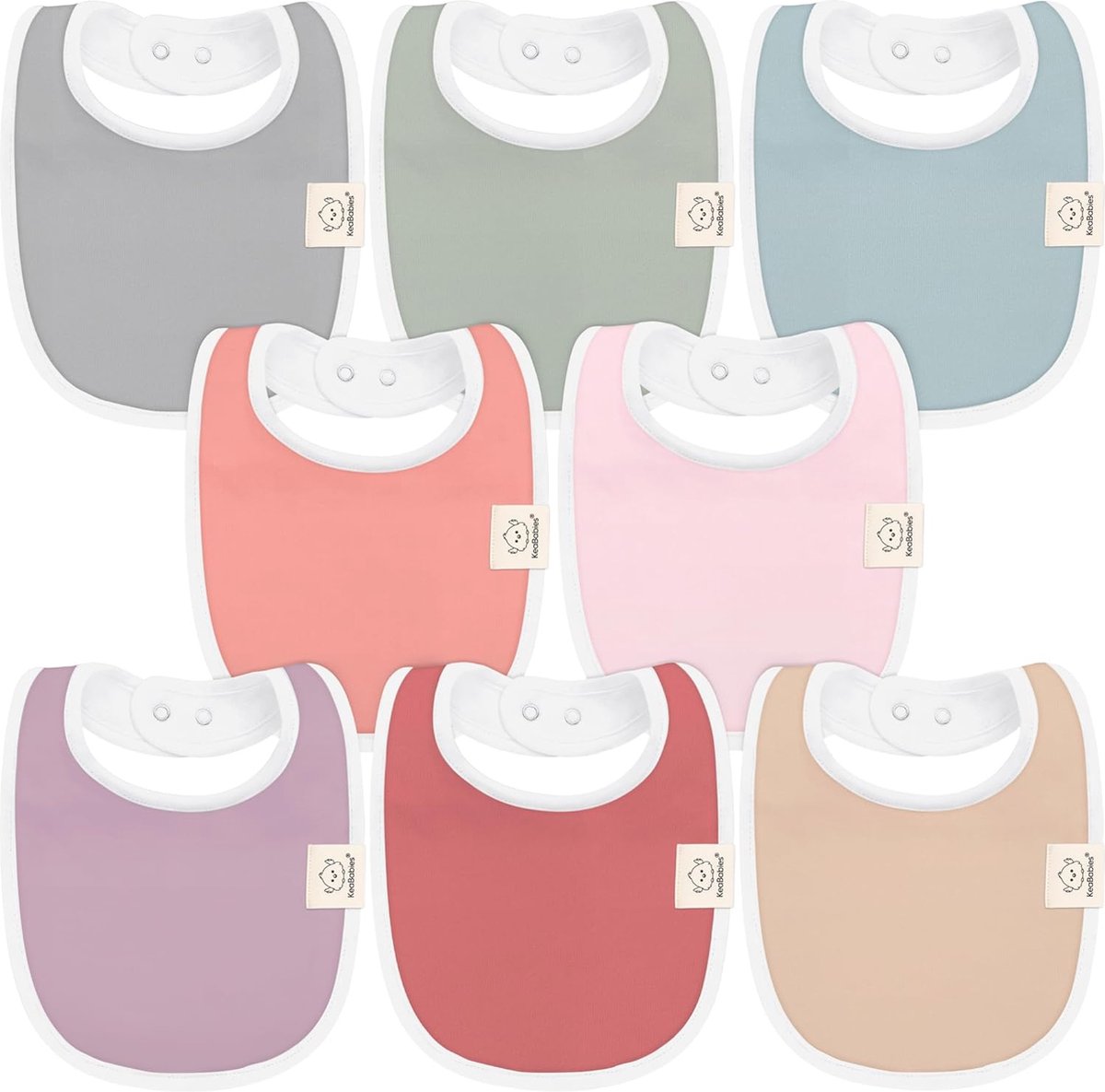 Goedkoopste Babyslabbetjes voor jongens en meisjes, verpakking van 8 bio-katoenen slabbetjes om tandjes te krijgen, slabbetjes, grote slabbetjes voor zuigelingen, peuters (muted pastel