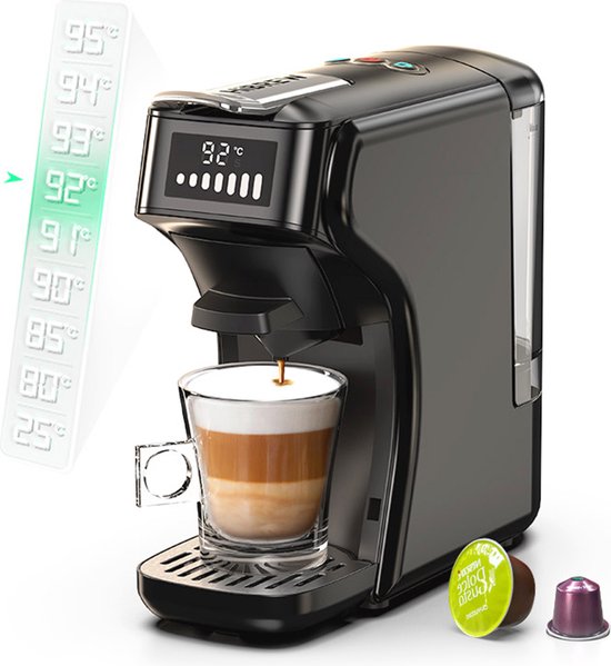 Machine à Café Portable Rechargeable HAMON - 3-en-1 Capsules/café Moulu - 7800mAh, 90ml, Espresso 20 Bars - 10