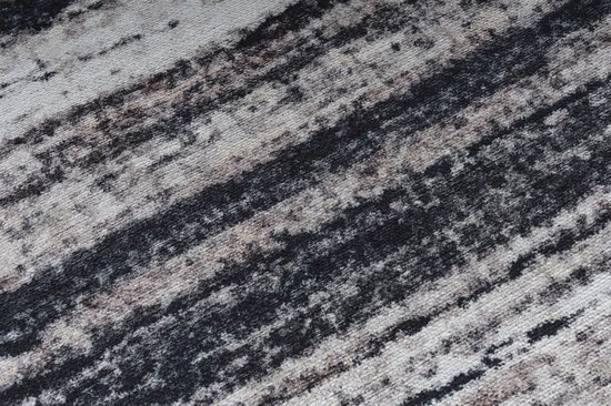 Tapis Tapiso Ritz Tapis Grijs Katoen Antidérapant Lignes de Salon Taille - 300x400