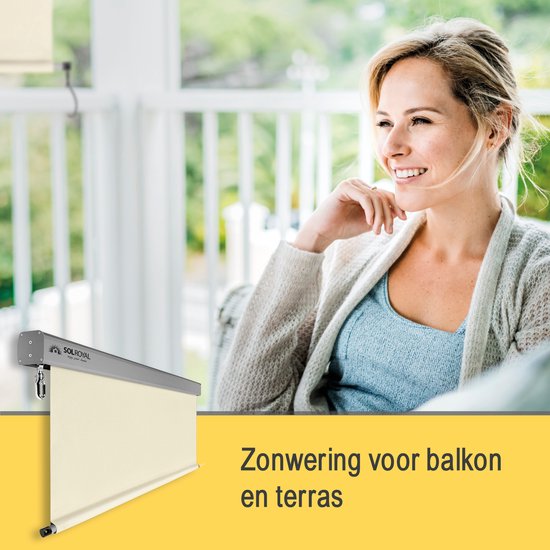 Sol Royal Store Vertical 180x250 cm MS5 - Brise-Vue de Balcon Robuste Manivelle Amovible