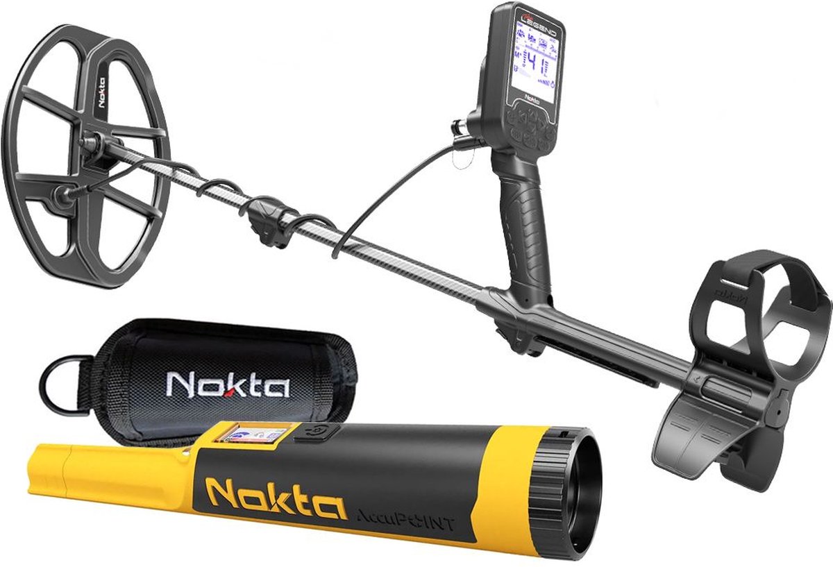 Nokta The Legend metaaldetector met gratis AccuPOINT pinpointer - Professionele metaaldetector - volledig waterdicht tot 5m