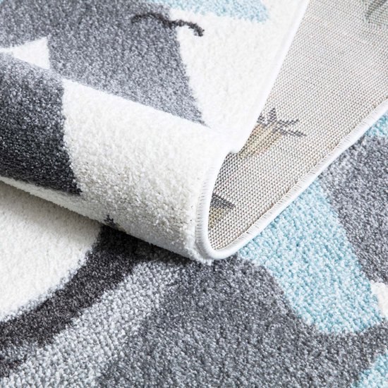 Tapis enfant Koho Streets & Playing with Car Crème Tapis - 80x150cm - Chambre d'enfant - Chambre de bébé - Bébé - Kids - Garçons et Filles - Enfants