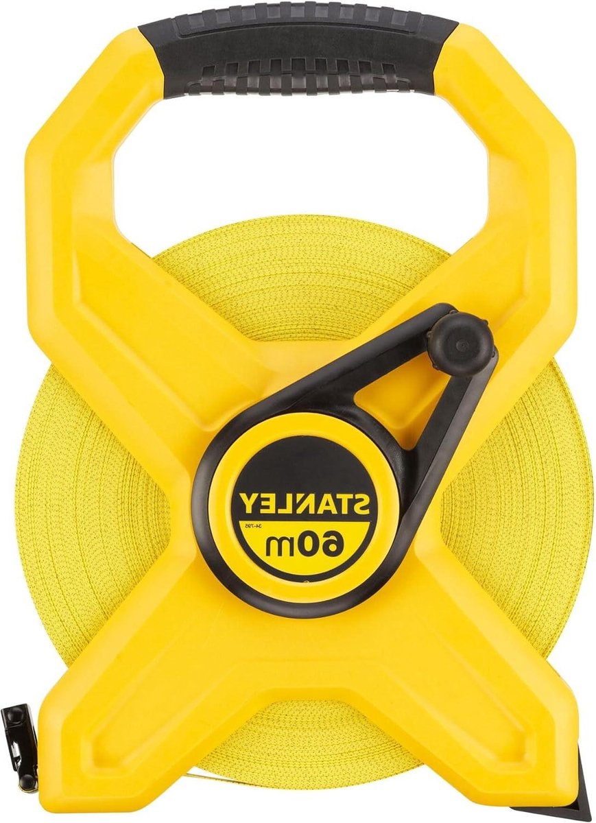 Stanley Framebandmaat standaard glasvezel 60 m lengte 127 mm breed uv-bestendig nauwkeurigheidsklasse III 2-34-795 meetlint meetgereedschap Rolmaat