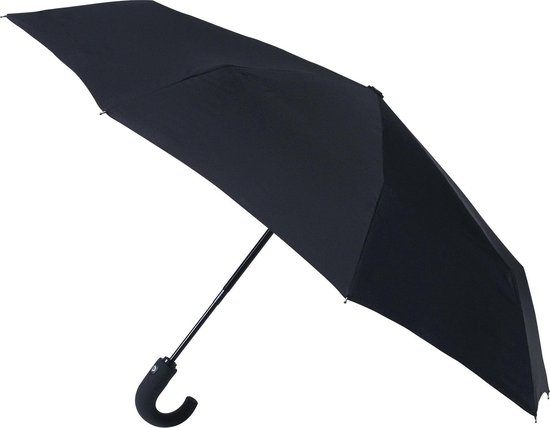 bol.com | miniMAX Luxe Opvouwbare Automatic Open & Close Paraplu met Haak -  Ø 100 cm - Zwart