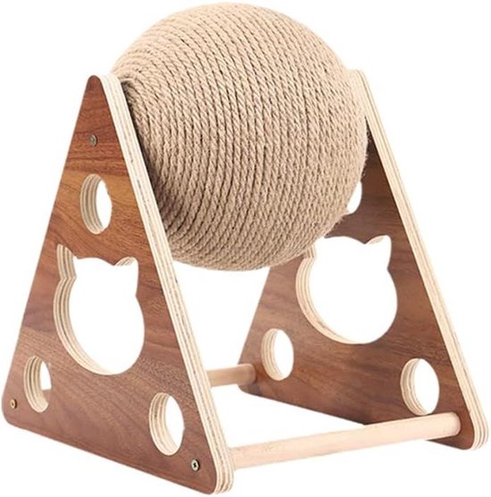 Klimwand, kattenkrabpaal, wandmontage, natuurlijke sisalstam, krabzuil, robuuste paal voor katten