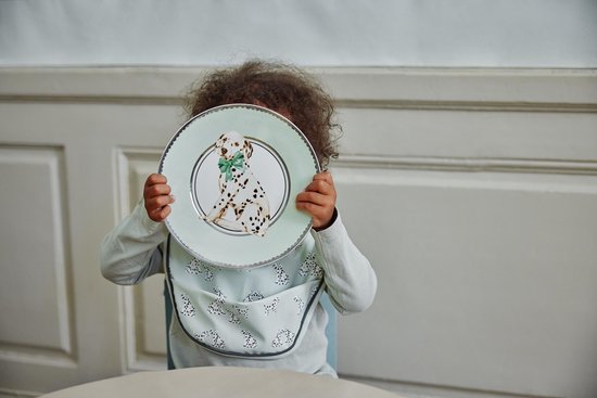 Elodie Porcelain Dinner Set - Babyservies - Porceleinen kinderbord en kom - Baby servies set - Kraamcadeau -Darling Dalmatians van Elodie — afbeelding 5