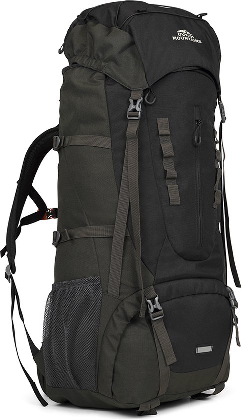 Dutch Mountains Backpack 65-75 ltr | Dames & Heren | Incl. regenhoes | Lichtgewicht | Zwart