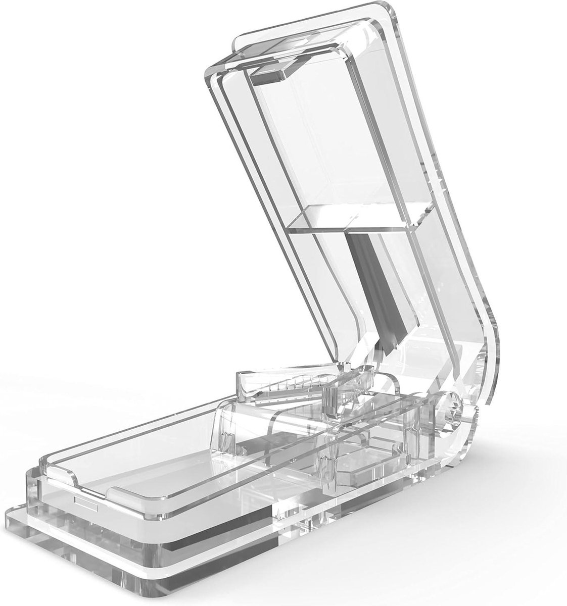 Goedkoopste Tablettverdeler voor kleine en grote tabletten - tablettensnijder om precies pillen te delen - pillenverdeler met roestvrij stalen lemmet - BPA-vrij - tablet cutter - pill cutter Pillensnijder