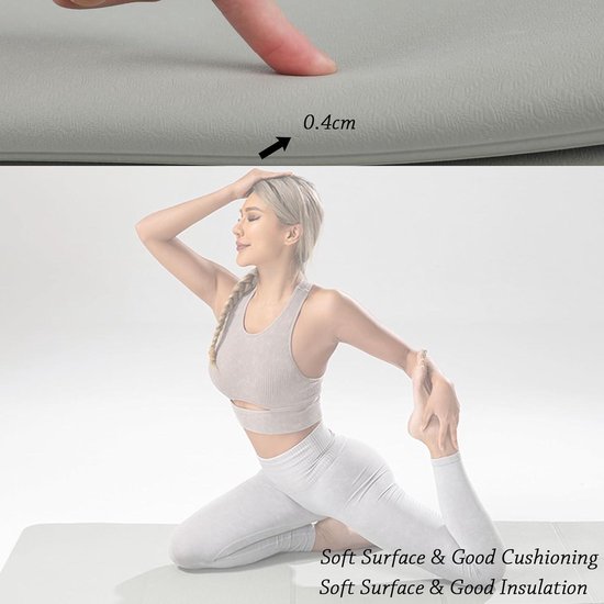 Tapis De Yoga Pliable EKE - 5 Mm D'épaisseur - PU+TPE - Léger - Pour Yoga, Pilates, Fitness