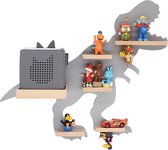 GOPLUS Kinderboekenkast, kinderrek met 2-traps open