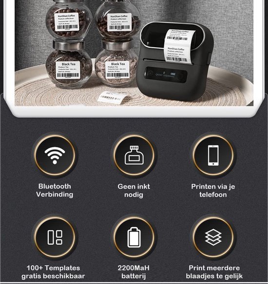 Phomemo M220 Labelprinter Draagbaar Etiketteerapparaat, Labelprinter voor thuis, kantoor en Kleine Bedrijven, Compatibel met Smartphones en PC,met 3 Roll Labe Phomemo M220 Labelprinter Draagbaar Etiketteerapparaat, Labelprinter voor thuis, kantoor en Kleine Bedrijven, Compatibel met Smartphones en PC,met 3 Roll Labe
