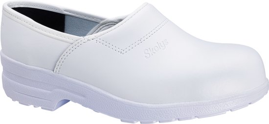Skolys F1730.01 S2 sabots femmes - hommes - sabots de travail - sabots de sécurité - embout en acier - entrée - blanc - taille 40