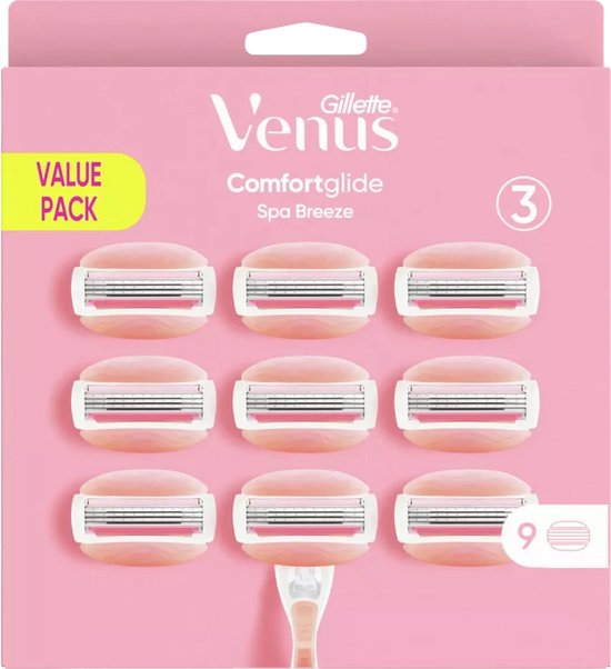 Foto: Gillette venus comfortglide spa breeze scheermesjes voor vrouwen 9 navulmesjes