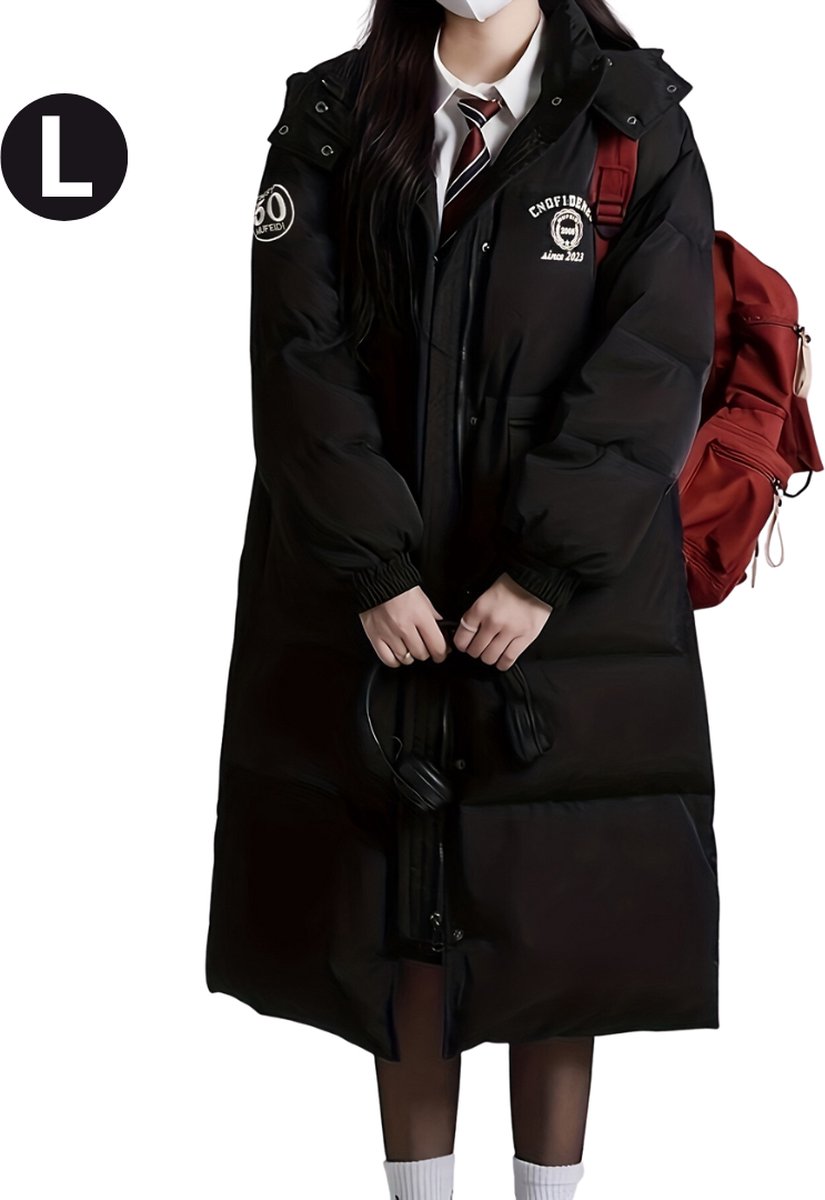 Nivard Winterjas Dames Parka Heren Winterjas Winter Volwassen Lange Jas Dames Zwart