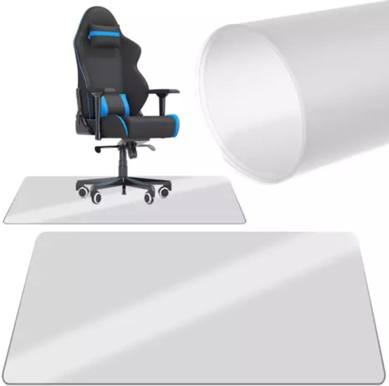 Foto: Vloerbeschermer bureaustoelmat pvc voor harde vloeren 90x130cm transparant