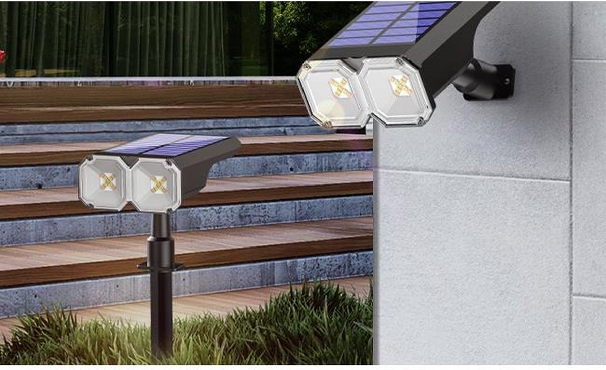 Solar duo tuinspot - warm en koud wit