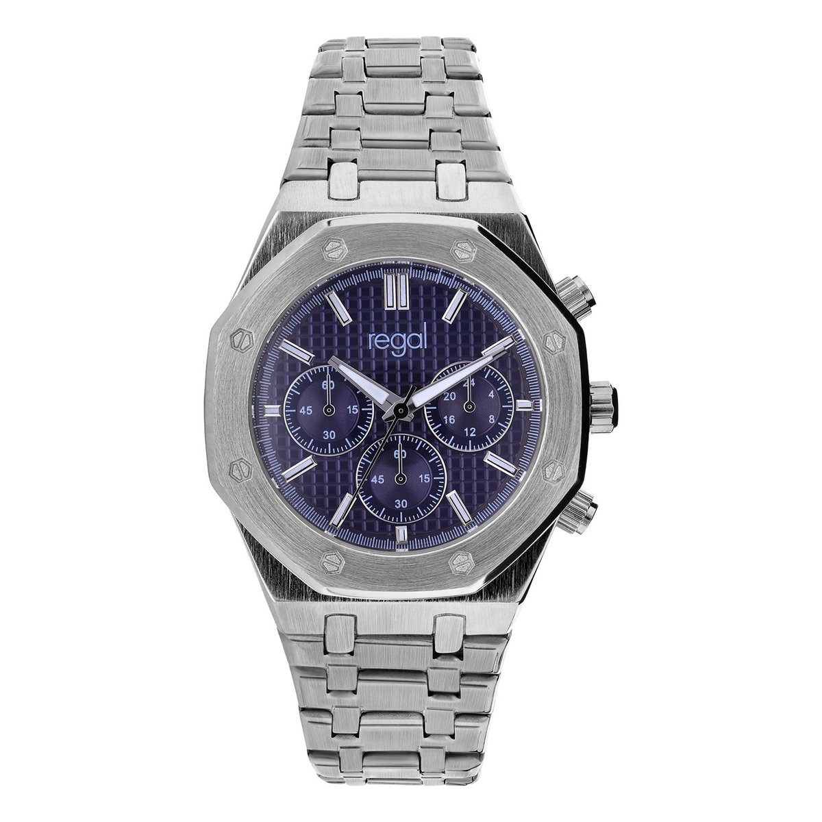 Lucardi Heren Regal Heren Horloge Zilverkleurig - Horloge - Alloy - Zilverkleurig - 42 mm