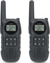 Set talkie-walkie Nedis - 2 combinés - Jusqu'à 10 km - Canaux de fréquence : 8 - PTT / VOX - jusqu'à 3 heures - Sortie casque - Zwart