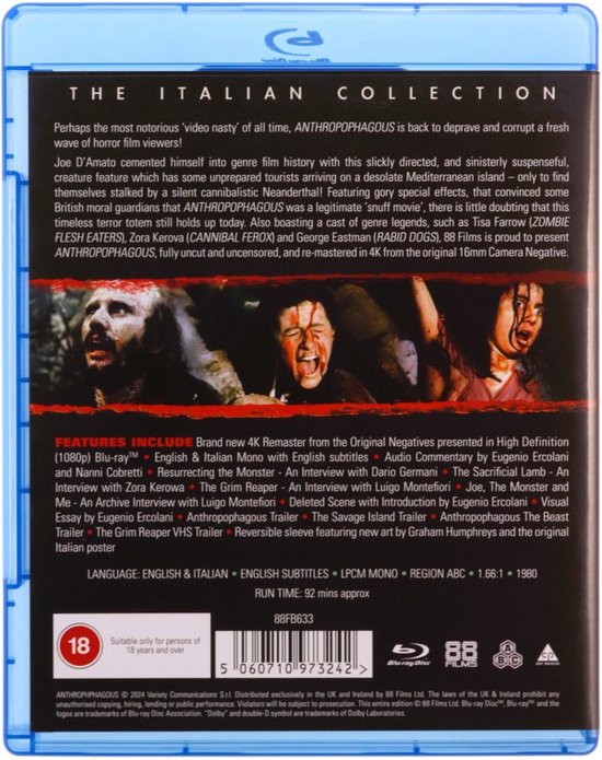 Antropophagus [Blu-Ray] (Blu-ray), Bob Larson | Dvd's | bol