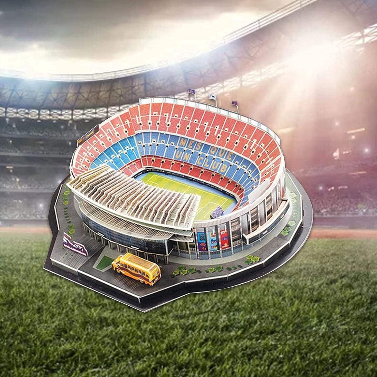 Rendering 3D d'un grand stade de football au milieu de la ville | Image Rendering 3D d'un grand stade de football au milieu de la ville | Image