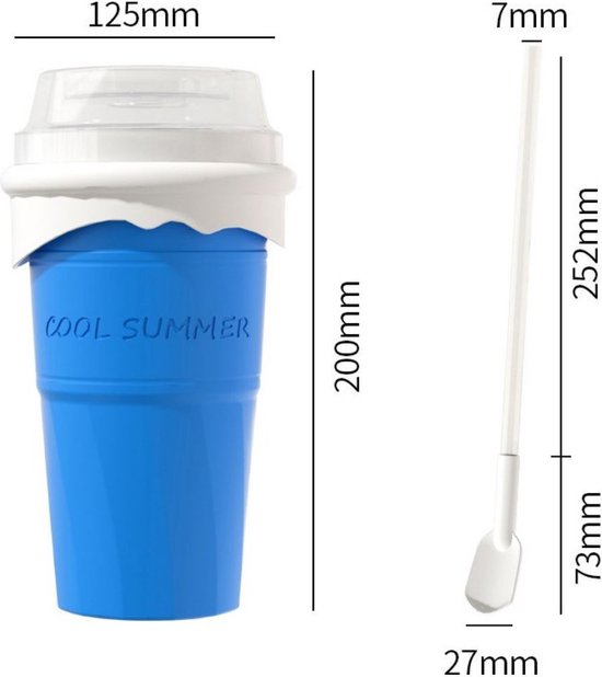 Tasse à boisson froide avec cuillère et couvercle, tasse à smoothie