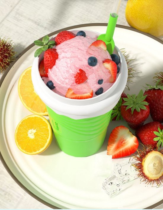 Tasse à boisson froide avec cuillère et couvercle, tasse à smoothie